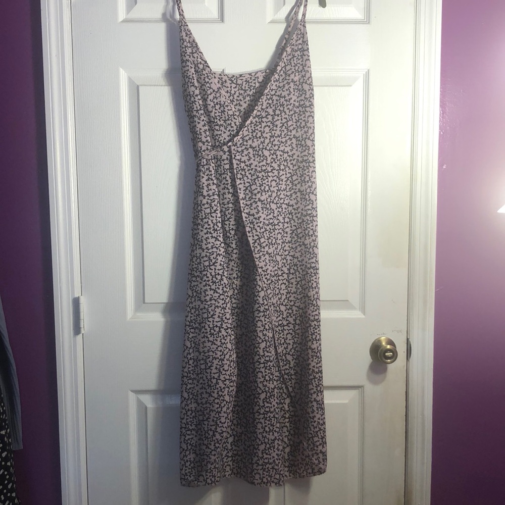One size purple tie on dress. Adjustable straps